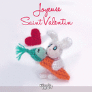 Lapin câlin et carotte d'amour tendre